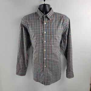 Pendleton Bridgeport long sleeve button down shirt‎ mens plaid blue L 3105